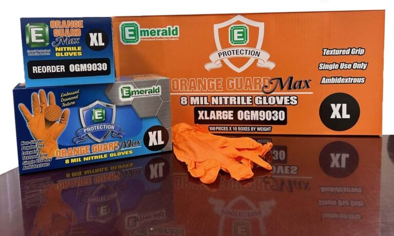 Emerald Guard Max GP Latex-Free 8-Mil Nitrile Gloves with Raised Diamond Grip Technology